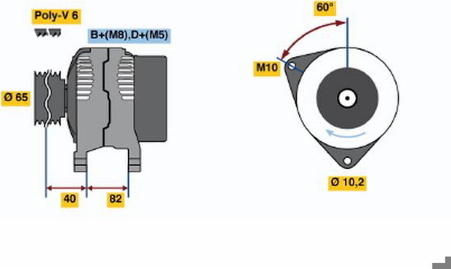 BOSCH 0123505007 - Ģenerators autodraugiem.lv