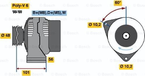 BOSCH 0 123 510 002 - Ģenerators autodraugiem.lv