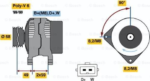 BOSCH 0 123 515 016 - Ģenerators autodraugiem.lv