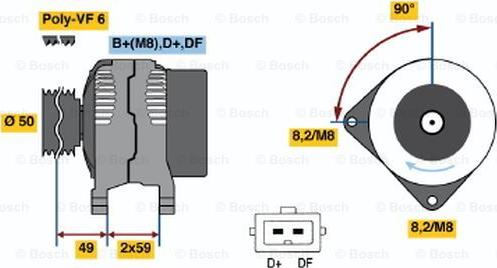 BOSCH 0 123 515 020 - Ģenerators autodraugiem.lv