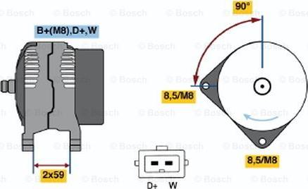 BOSCH 0 123 510 034 - Ģenerators autodraugiem.lv