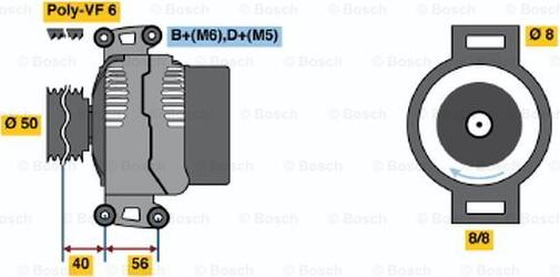 BOSCH 0 123 510 107 - Ģenerators autodraugiem.lv