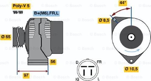 BOSCH 0 123 115 009 - Ģenerators autodraugiem.lv