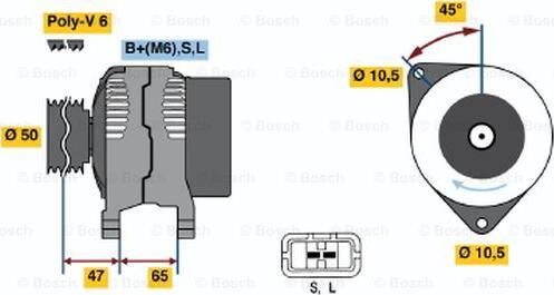 BOSCH 0 986 038 460 - Ģenerators autodraugiem.lv