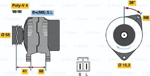 BOSCH 0 123 315 017 - Ģenerators autodraugiem.lv