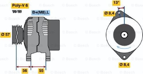 BOSCH 0 123 315 016 - Ģenerators autodraugiem.lv