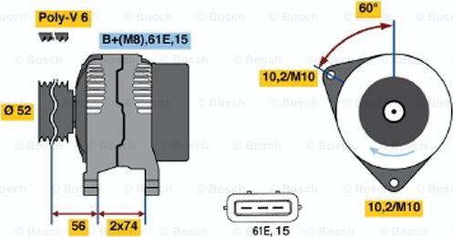 BOSCH 0 123 315 022 - Ģenerators autodraugiem.lv