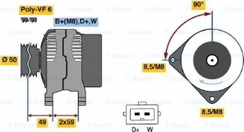 BOSCH 0 986 040 890 - Ģenerators autodraugiem.lv