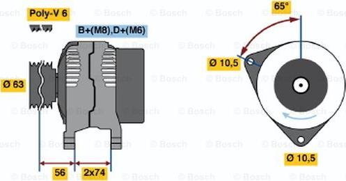 BOSCH 0 123 310 006 - Ģenerators autodraugiem.lv