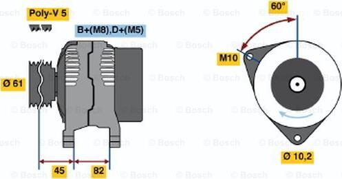BOSCH 0 123 310 022 - Ģenerators autodraugiem.lv
