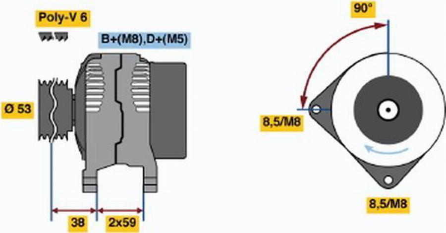 BOSCH 0 123 310 027 - Ģenerators autodraugiem.lv