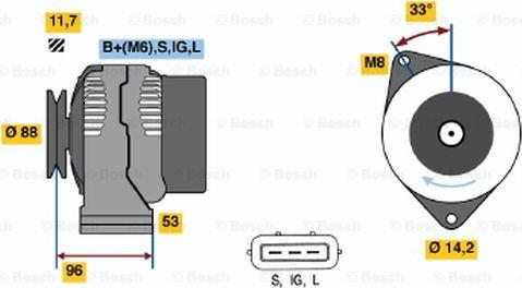 BOSCH 0 123 325 008 - Ģenerators autodraugiem.lv