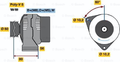 BOSCH 0 123 320 022 - Ģenerators autodraugiem.lv