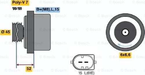 BOSCH 0 122 0AA 1H0 - Ģenerators autodraugiem.lv