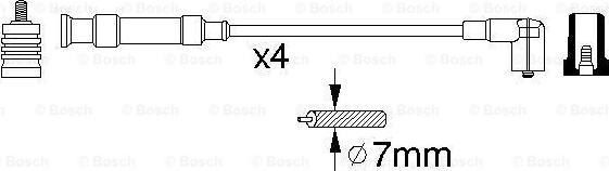 BOSCH 0 356 912 842 - Augstsprieguma vadu komplekts autodraugiem.lv