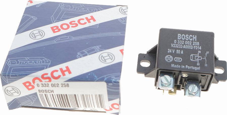 BOSCH 0 332 002 258 - Relejs, Darba strāva autodraugiem.lv