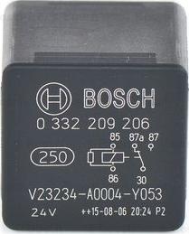 BOSCH 0 332 209 206 - Relejs, Bremžu pretbloķēšanas sistēma autodraugiem.lv