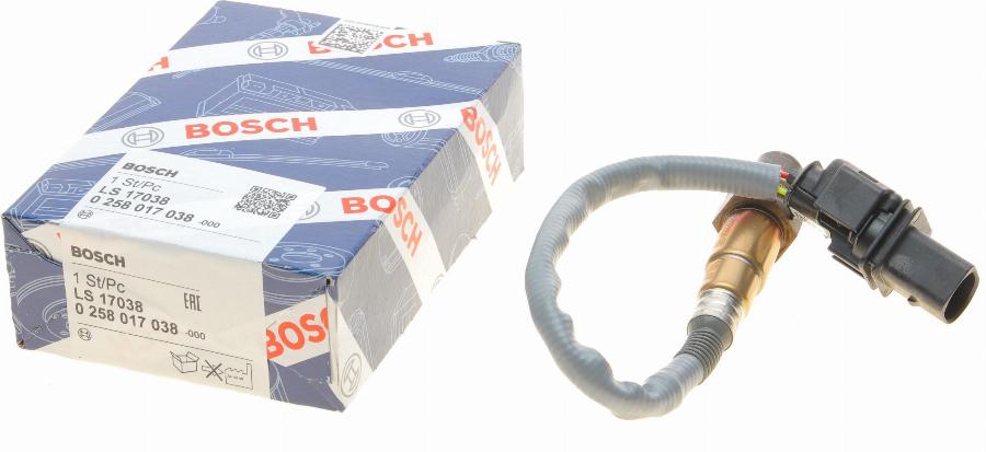 BOSCH 0 258 017 038 - Lambda zonde autodraugiem.lv