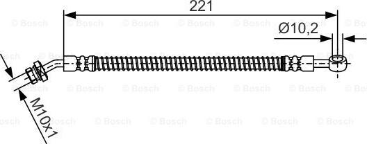BOSCH 1 987 481 990 - Bremžu šļūtene autodraugiem.lv