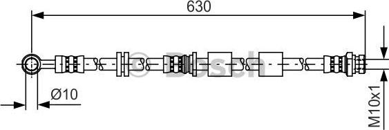 BOSCH 1 987 481 438 - Bremžu šļūtene autodraugiem.lv