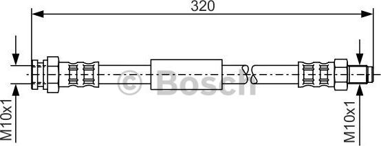 BOSCH 1 987 481 048 - Bremžu šļūtene autodraugiem.lv