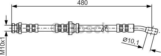 BOSCH 1 987 481 065 - Bremžu šļūtene autodraugiem.lv