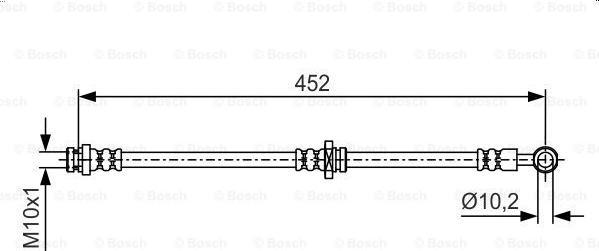 BOSCH 1 987 481 103 - Bremžu šļūtene autodraugiem.lv