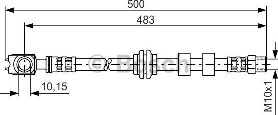 BOSCH 1 987 481 115 - Bremžu šļūtene autodraugiem.lv
