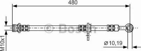 BOSCH 1 987 481 295 - Bremžu šļūtene autodraugiem.lv