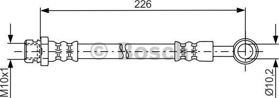 BOSCH 1 987 481 743 - Bremžu šļūtene autodraugiem.lv