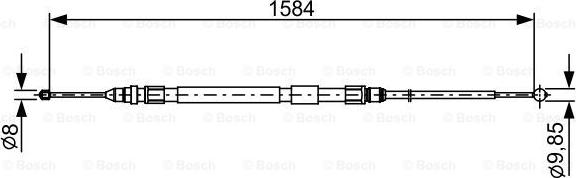 BOSCH 1 987 482 491 - Trose, Stāvbremžu sistēma autodraugiem.lv