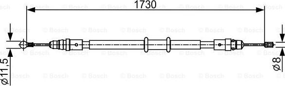 BOSCH 1 987 482 549 - Trose, Stāvbremžu sistēma autodraugiem.lv