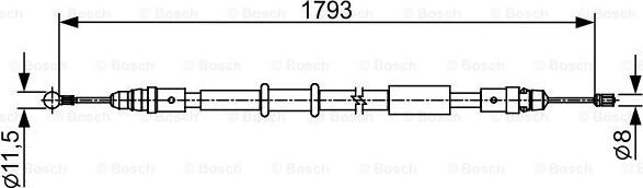 BOSCH 1 987 482 550 - Trose, Stāvbremžu sistēma autodraugiem.lv