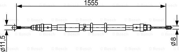BOSCH 1 987 482 552 - Trose, Stāvbremžu sistēma autodraugiem.lv