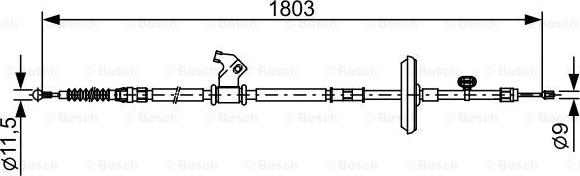 BOSCH 1 987 482 508 - Trose, Stāvbremžu sistēma autodraugiem.lv