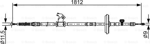 BOSCH 1 987 482 503 - Trose, Stāvbremžu sistēma autodraugiem.lv