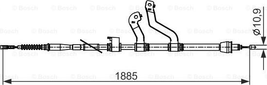 BOSCH 1 987 482 573 - Trose, Stāvbremžu sistēma autodraugiem.lv