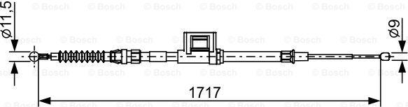 BOSCH 1 987 482 644 - Trose, Stāvbremžu sistēma autodraugiem.lv