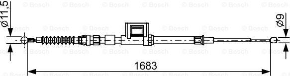 BOSCH 1 987 482 645 - Trose, Stāvbremžu sistēma autodraugiem.lv