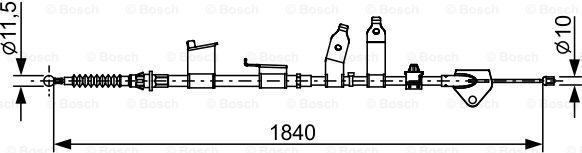 BOSCH 1 987 482 653 - Trose, Stāvbremžu sistēma autodraugiem.lv