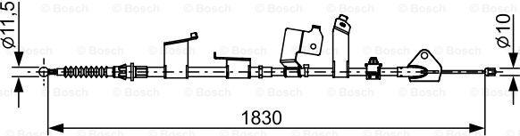 BOSCH 1 987 482 652 - Trose, Stāvbremžu sistēma autodraugiem.lv