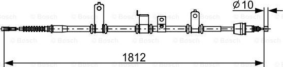 BOSCH 1 987 482 615 - Trose, Stāvbremžu sistēma autodraugiem.lv