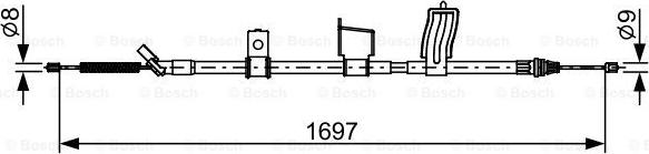 BOSCH 1 987 482 628 - Trose, Stāvbremžu sistēma autodraugiem.lv