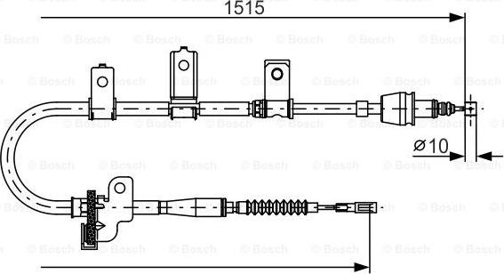 BOSCH 1 987 482 097 - Trose, Stāvbremžu sistēma autodraugiem.lv