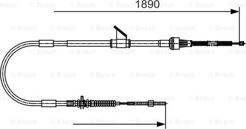 BOSCH 1 987 482 066 - Trose, Stāvbremžu sistēma autodraugiem.lv