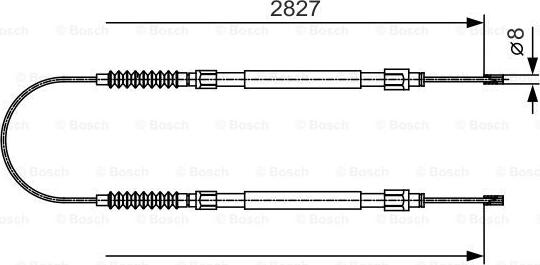 BOSCH 1 987 482 006 - Trose, Stāvbremžu sistēma autodraugiem.lv