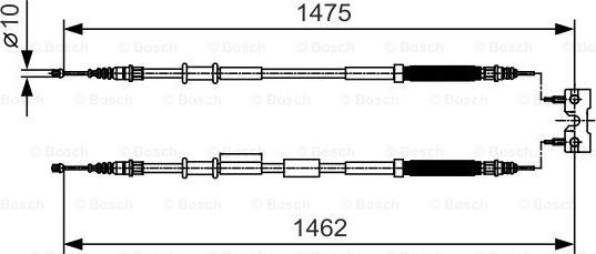 BOSCH 1 987 482 039 - Trose, Stāvbremžu sistēma autodraugiem.lv