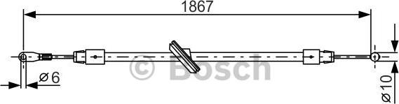 BOSCH 1 987 482 028 - Trose, Stāvbremžu sistēma autodraugiem.lv