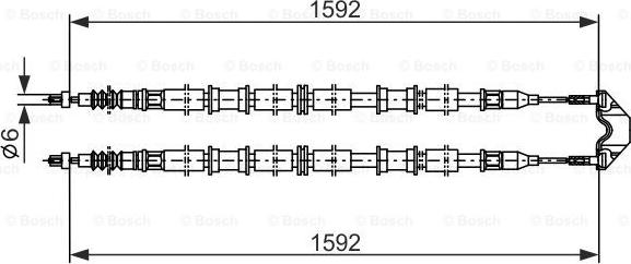 BOSCH 1 987 482 102 - Trose, Stāvbremžu sistēma autodraugiem.lv