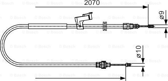 BOSCH 1 987 482 133 - Trose, Stāvbremžu sistēma autodraugiem.lv